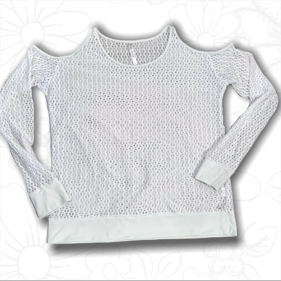 Fabletics Cindy White Mesh Long Sleeve - Med - Picture 11 of 12